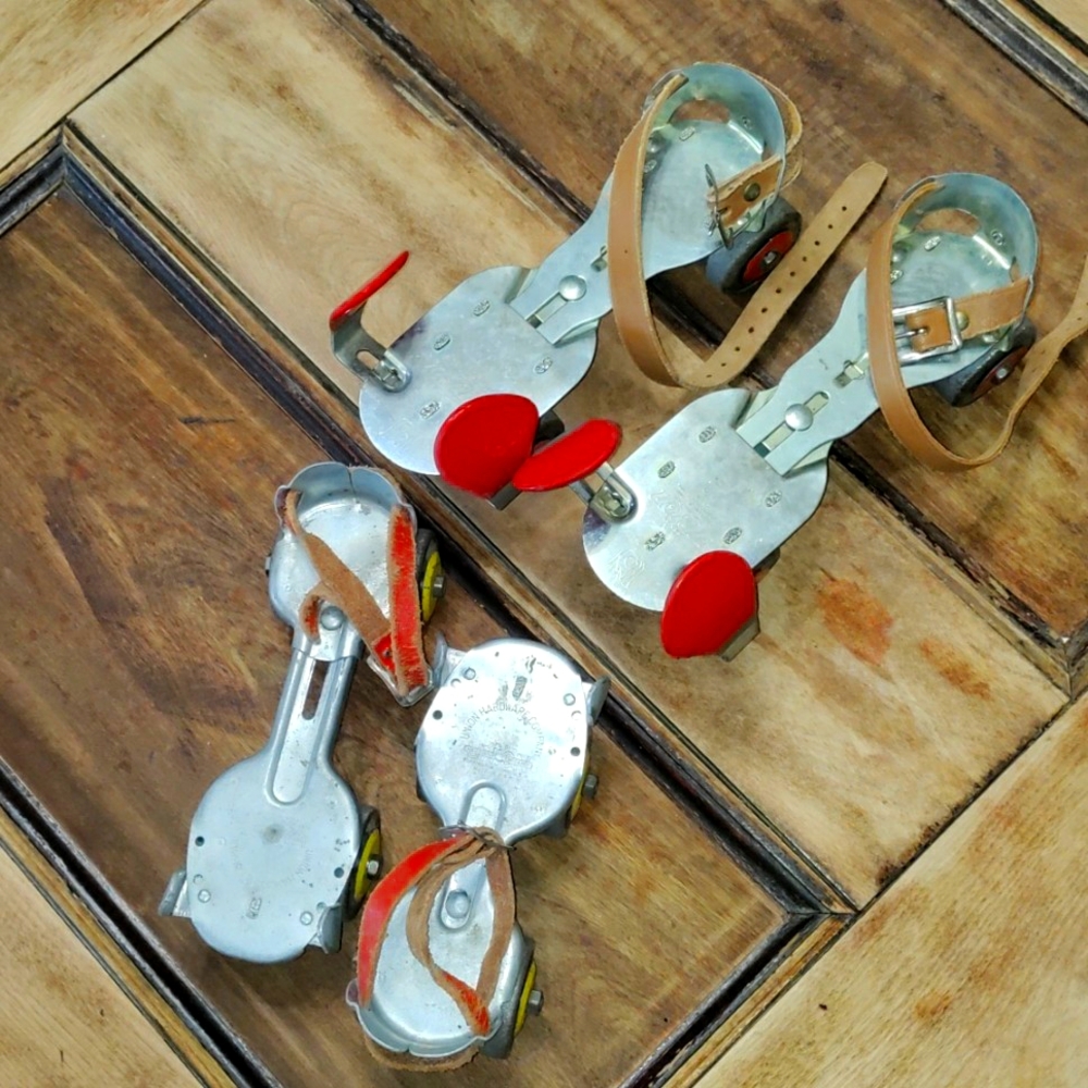 Vintage RARE Union Hardware Company Roller skate Bundle